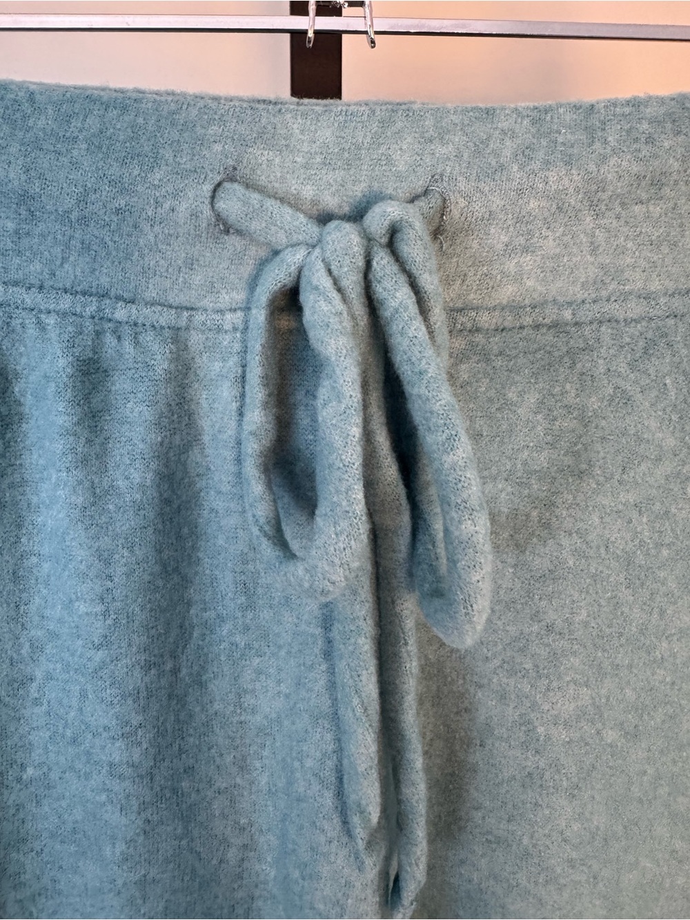 NWOT Zenana Brushed Hacci wide leg pants Dusty Teal size small - Picture 3 of 7